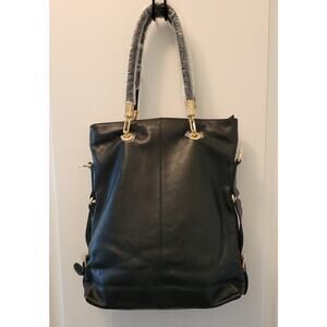 Kristen Bell for Erica Anenburg Large Black Leather Sutton Tote NWOT